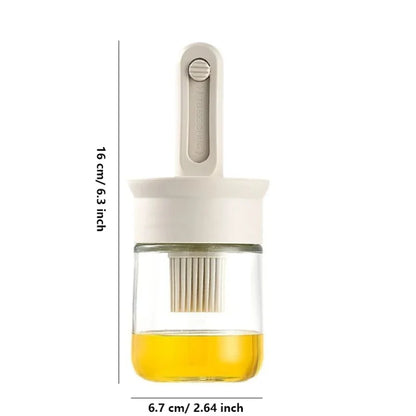 Silicone Oil Dispenser Bottle with Brush
