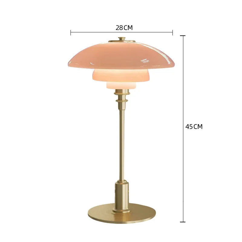 Glass LED Desk Lamp - Minimalist Silver Reading Light