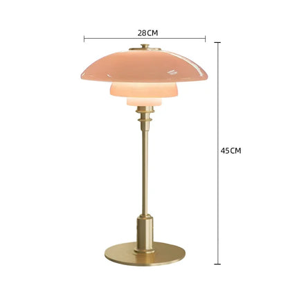 Glass LED Desk Lamp - Minimalist Silver Reading Light