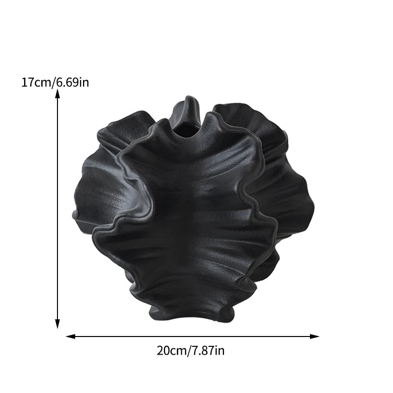 Ceramic Coral Vase - Minimalist Nordic Art Ornament