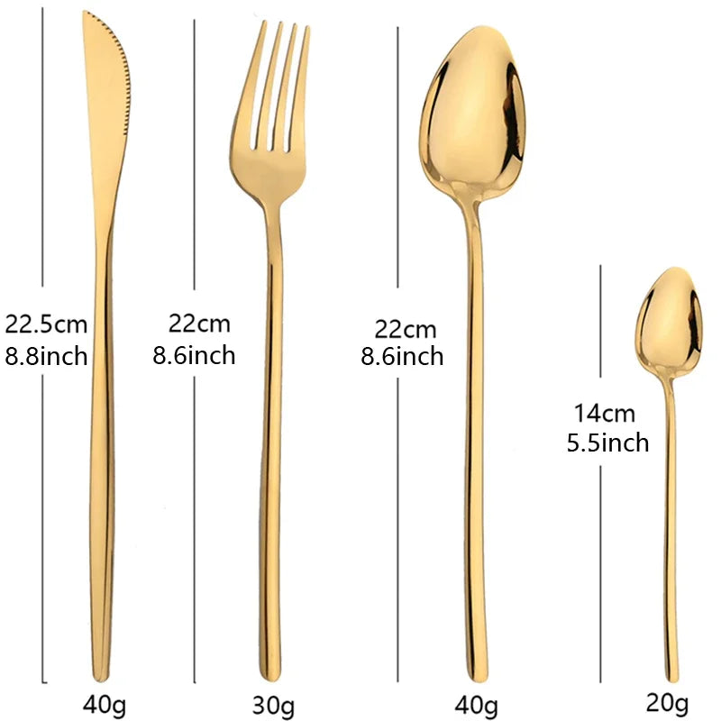 Gold Dinnerware Set (24PCS) | Kitchen Collection | Aroselle