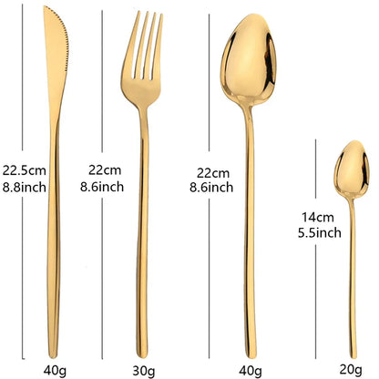 Gold Dinnerware Set (24PCS) | Kitchen Collection | Aroselle