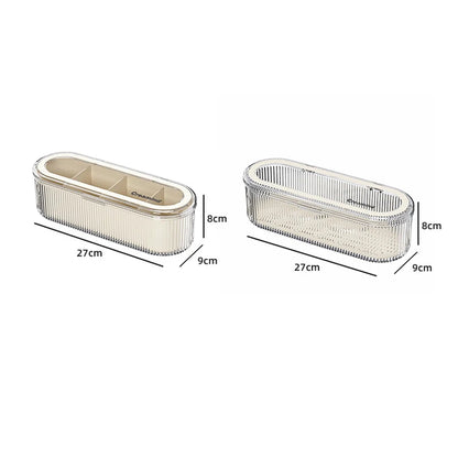 Acrylic Makeup Brush Holder with Lid | Storage Collection | Aroselle