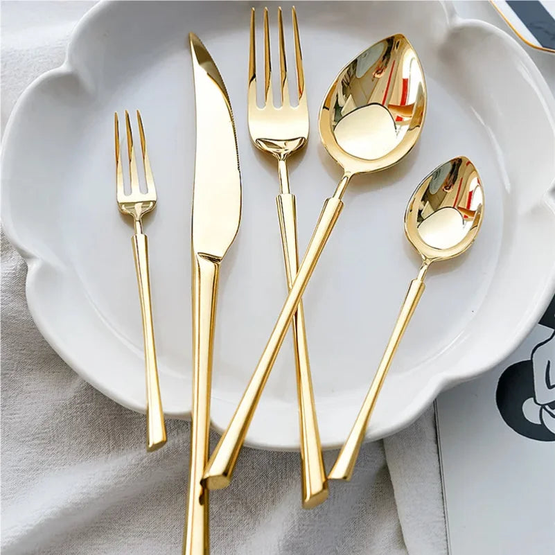 Golden Cutlery Set For One | Kitchen Collection | Aroselle