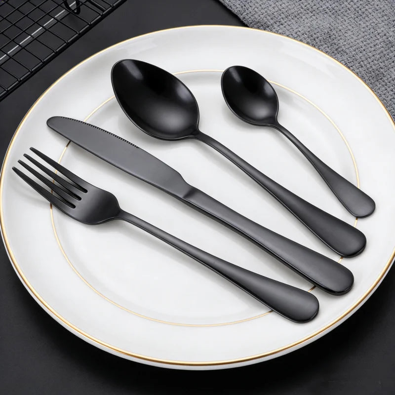 Black Cutlery Set (30PCS) | Kitchen Collection | Aroselle