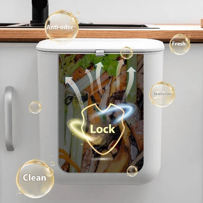 Wall-Mounted Food Trash Bin - Kitchen