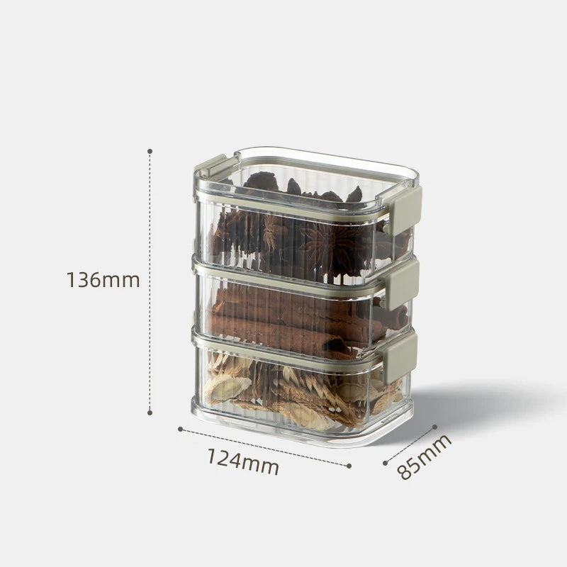 Stackable Herb Storage Containers Set