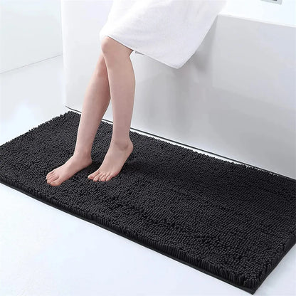 Ultra Soft, Non Slip and Quick Dry Chenille Bath Mat | Bathroom Collection | Aroselle