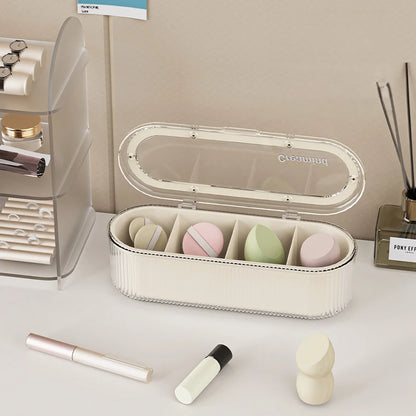 Acrylic Makeup Brush Holder with Lid | Storage Collection | Aroselle