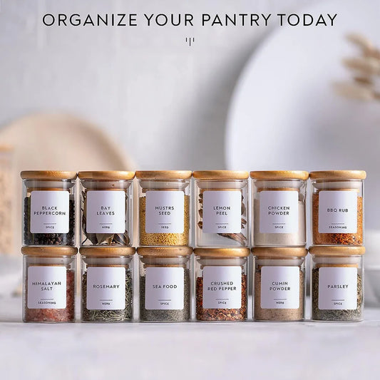 Glass Jars For Seasoning - Kitchen