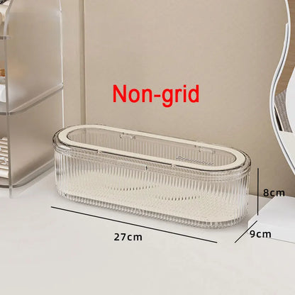 Acrylic Makeup Brush Holder with Lid | Storage Collection | Aroselle