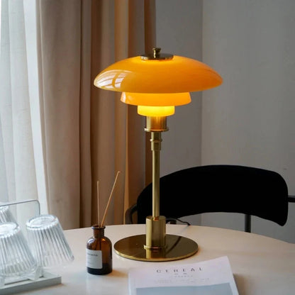 Glass LED Desk Lamp - Minimalist Silver Reading Light