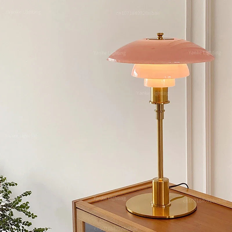 Glass LED Desk Lamp - Minimalist Silver Reading Light