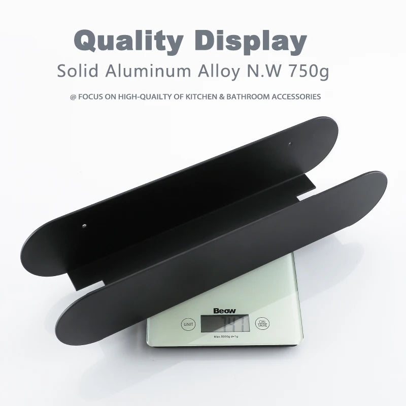 Black Aluminum Bathroom Shelf Caddy | Bathroom Collection | Aroselle