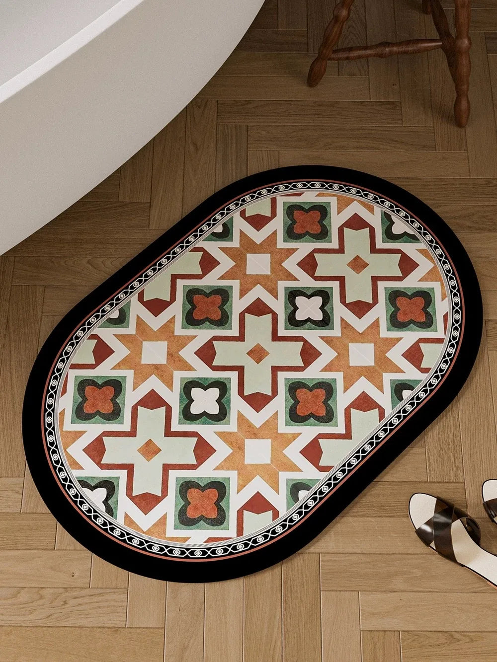 Retro Style Bathroom Mat Set (3pieces)