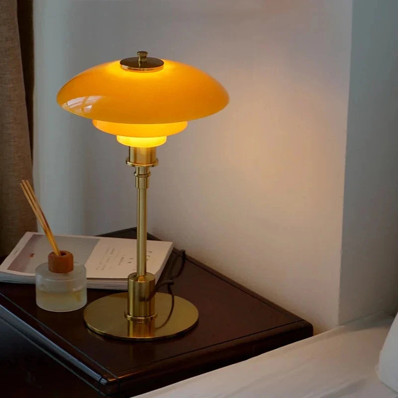 Glass LED Desk Lamp - Minimalist Silver Reading Light
