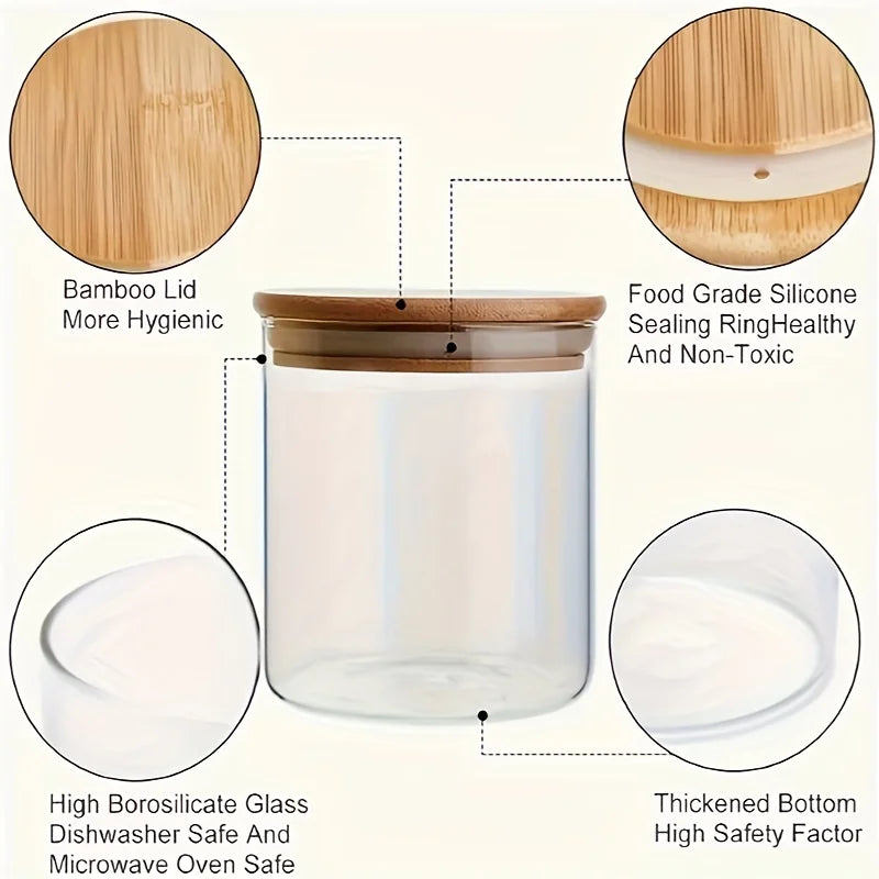 12-Pack Food Storage Glass Jars