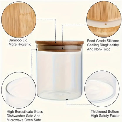 12-Pack Food Storage Glass Jars