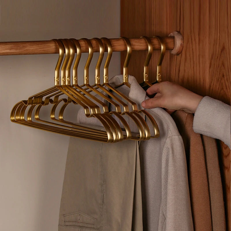 Clothing Hangers Gold (10PCS) | Storage Collection | Aroselle