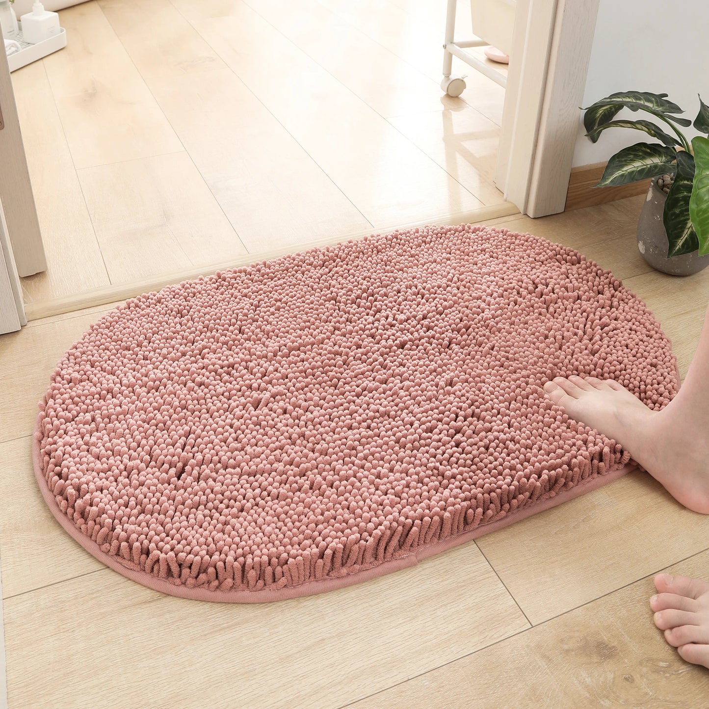 Super Soft Oval Shape Bath Mat | Bathroom Collection | Aroselle
