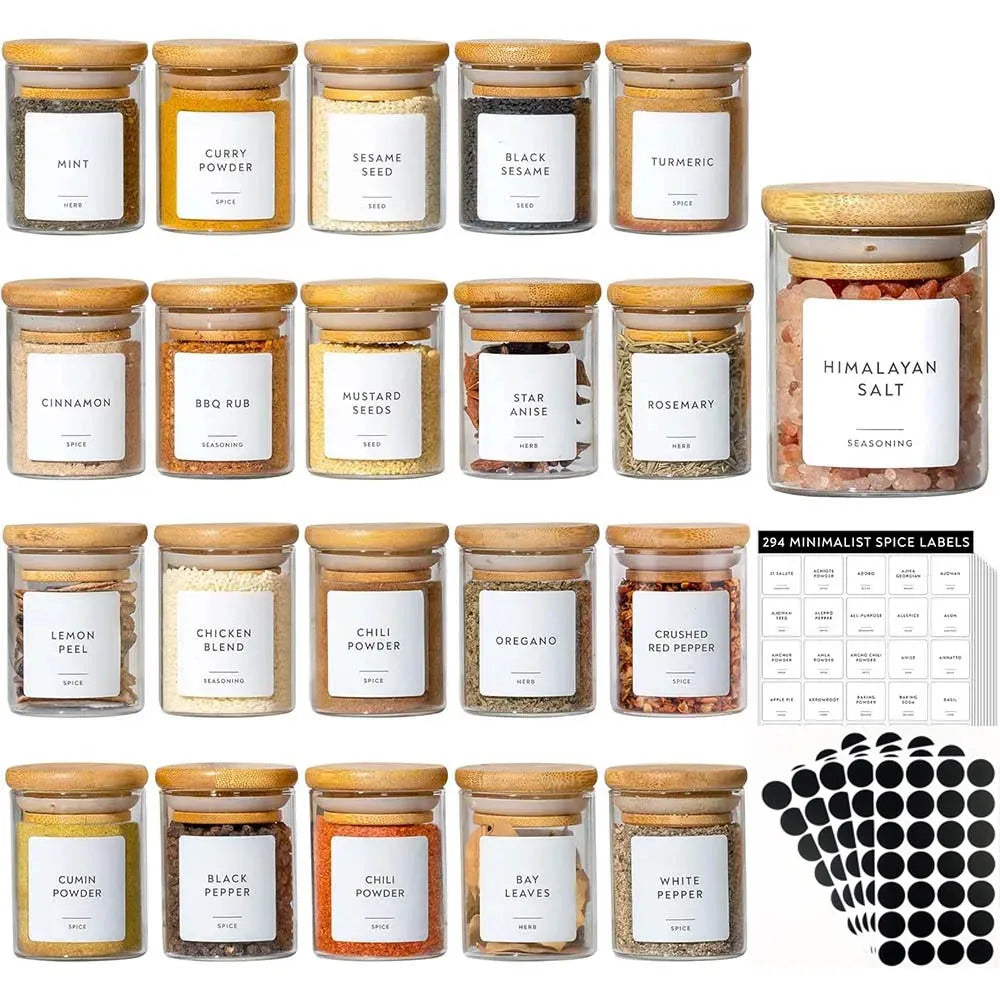 Glass Jars For Seasoning - Kitchen