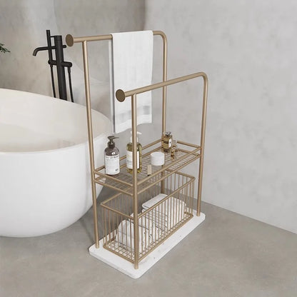 Luxury Iron Marble Towel Rack