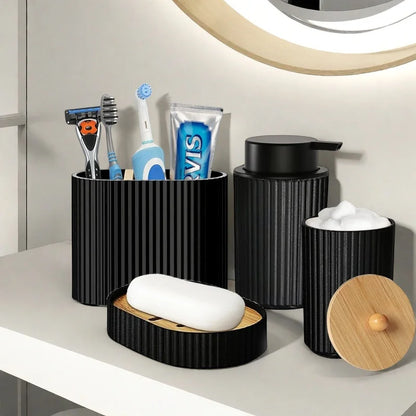 Bathroom Accessories Set - Black