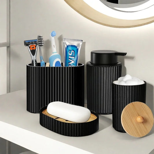 Bathroom Accessories Set - Black