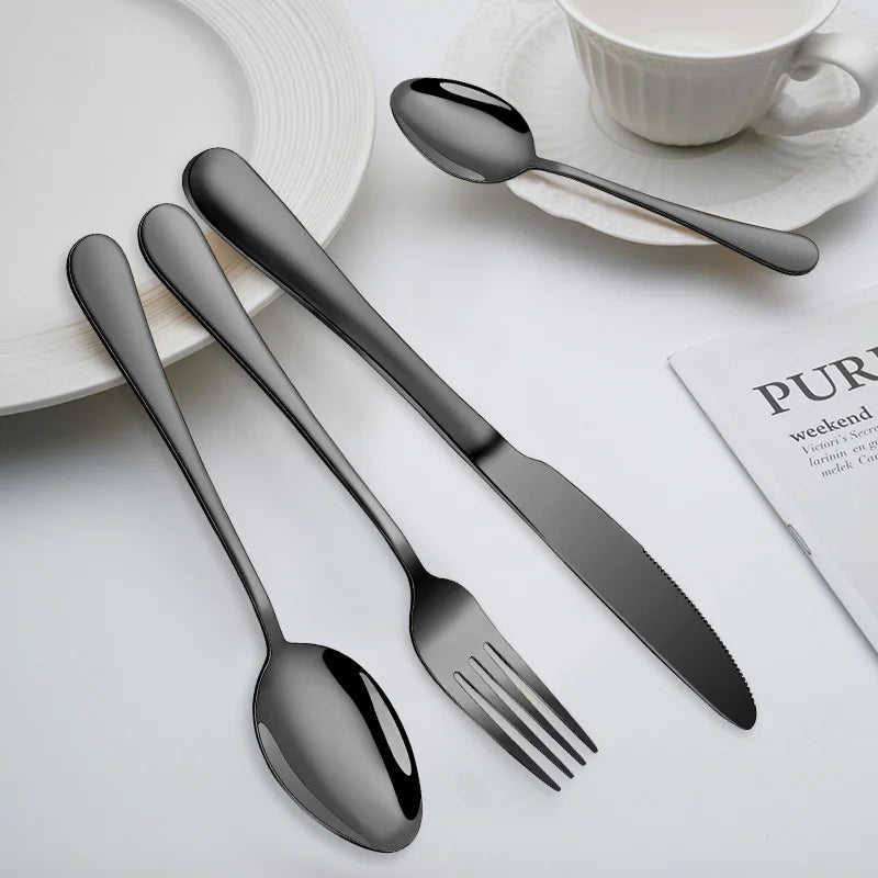 Black Cutlery Set (30PCS) | Kitchen Collection | Aroselle