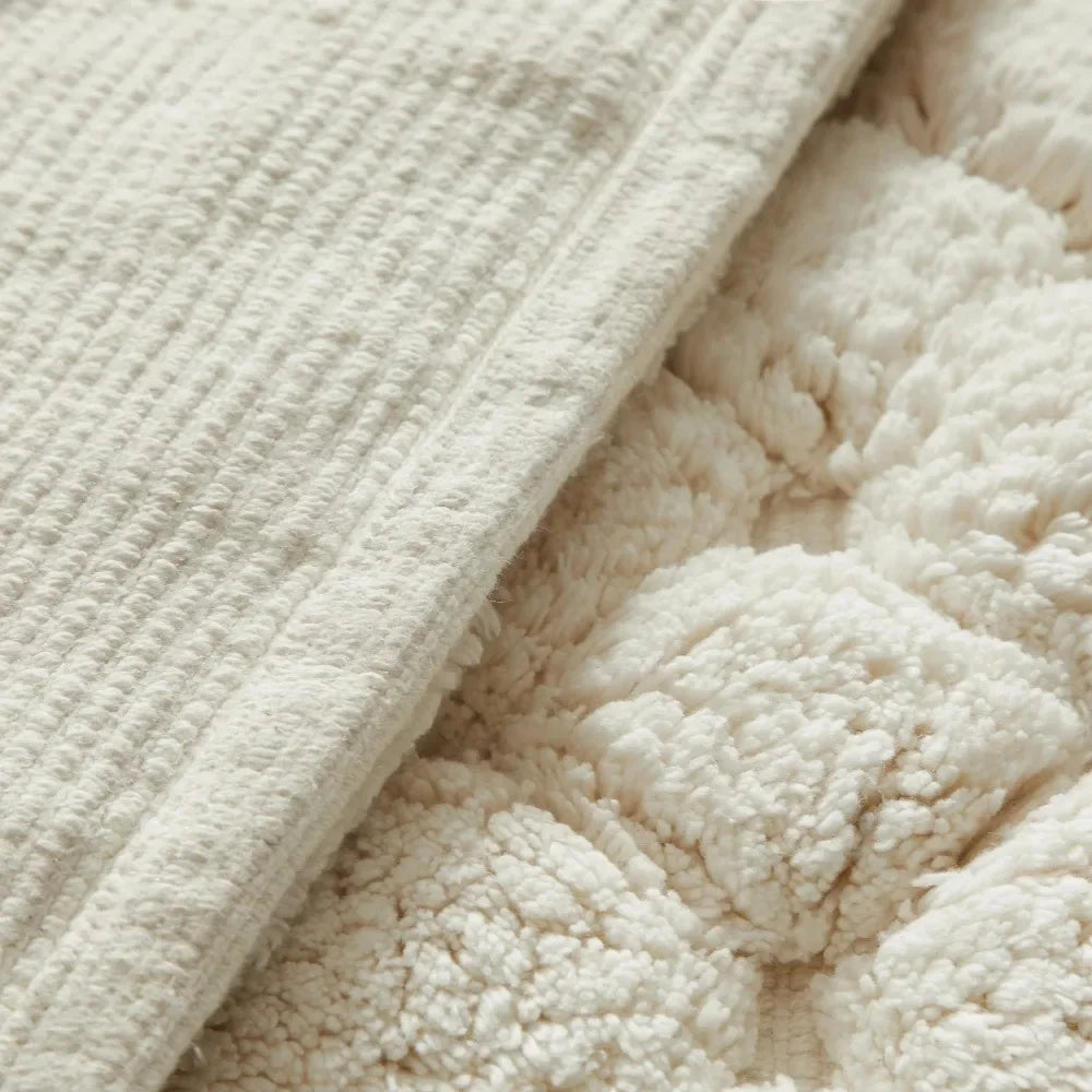 Ivory Cotton Bath Rug Set (2PCS)