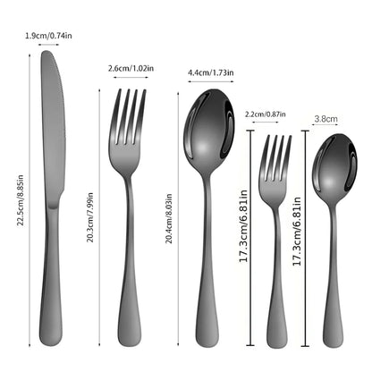 Black Cutlery Set (30PCS) | Kitchen Collection | Aroselle