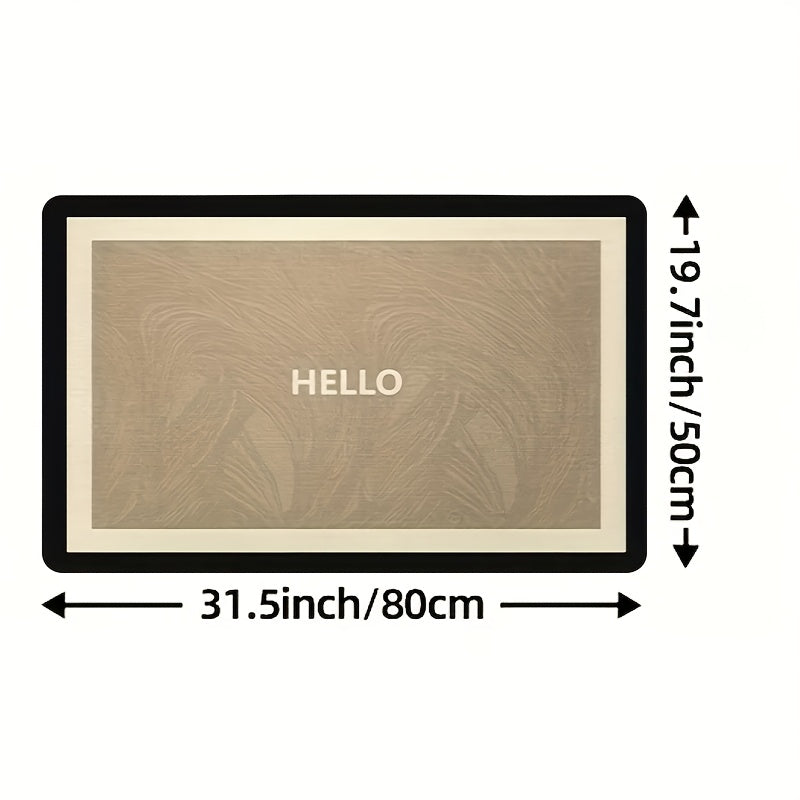Hello Welcome Door Mat - Heavy Duty Non Slip For Indoor Entryway | Rug Collection | Aroselle