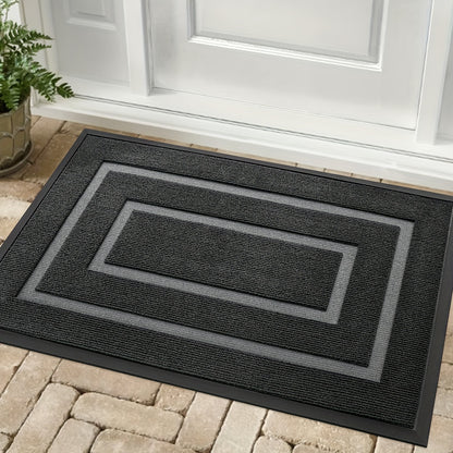 Rubber Doormat - Durable Non Slip Outdoor Entrance Mat | Rug Collection | Aroselle
