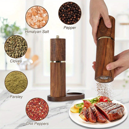 Acacia Wood Salt and Pepper Grinder Set | Kitchen Collection | Aroselle