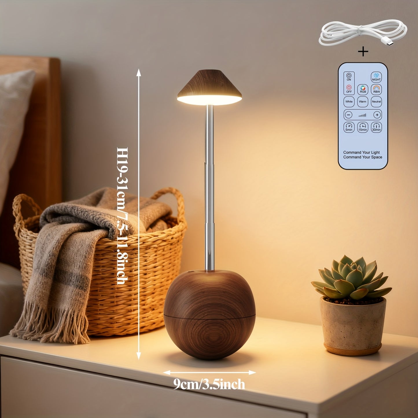 Minimalist Orbit Stone LED Night Lamp | Decor Collection | Aroselle