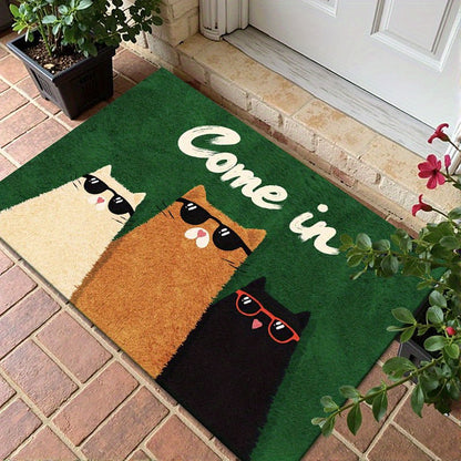 Welcome Door Mat - Non Slip Machine Washable Entrance Mat | Rug Collection | Aroselle