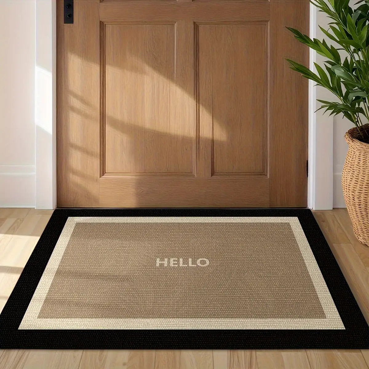 Hello Welcome Door Mat - Heavy Duty Non Slip For Indoor Entryway | Rug Collection | Aroselle