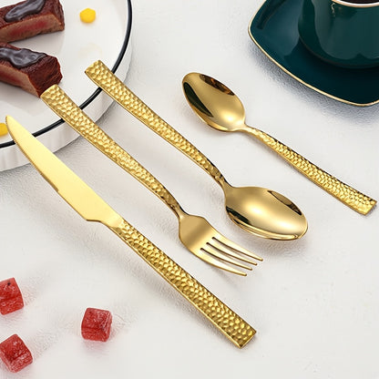 Hammered Design Cutlery Set (30PCS) | Kitchen Collection | Aroselle
