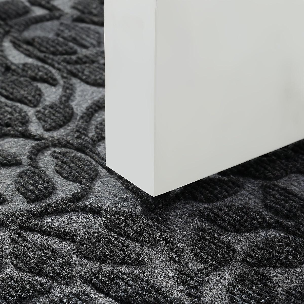 Leaf Pattern Non Slip Door Mat - Rubber Backed For Entryway | Rug Collection | Aroselle