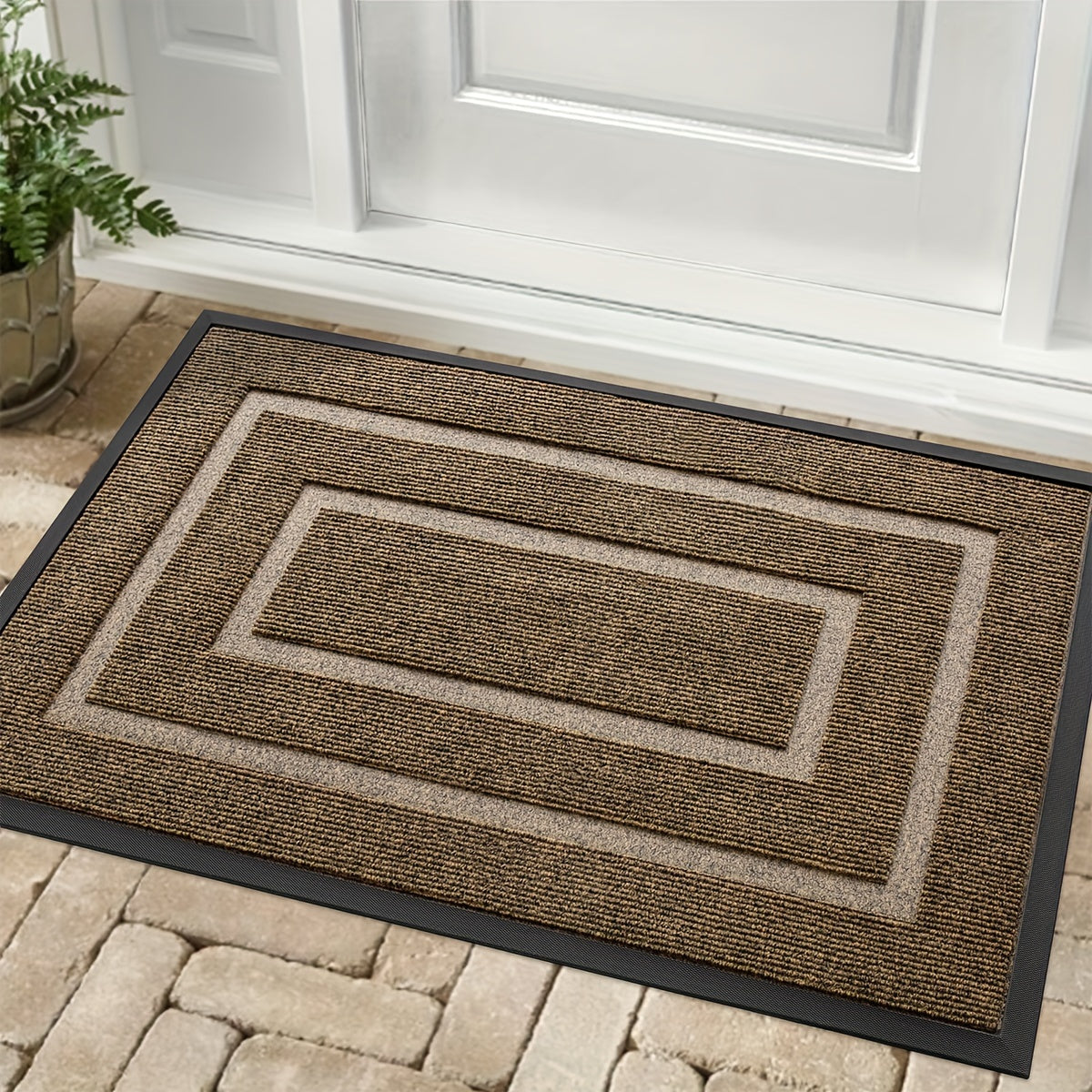 Rubber Doormat - Durable Non Slip Outdoor Entrance Mat | Rug Collection | Aroselle