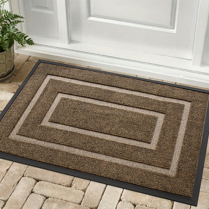 Rubber Doormat - Durable Non Slip Outdoor Entrance Mat | Rug Collection | Aroselle