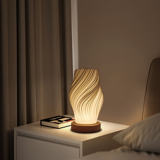 Wooden USB Table Lamp | Decor Collection | Aroselle