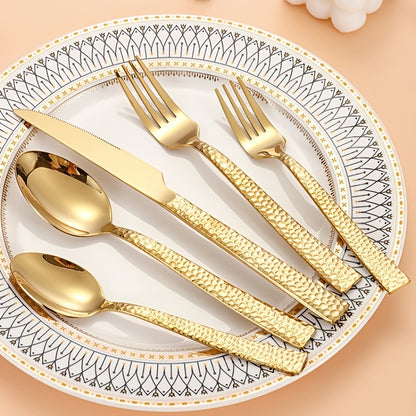 Hammered Design Cutlery Set (30PCS) | Kitchen Collection | Aroselle
