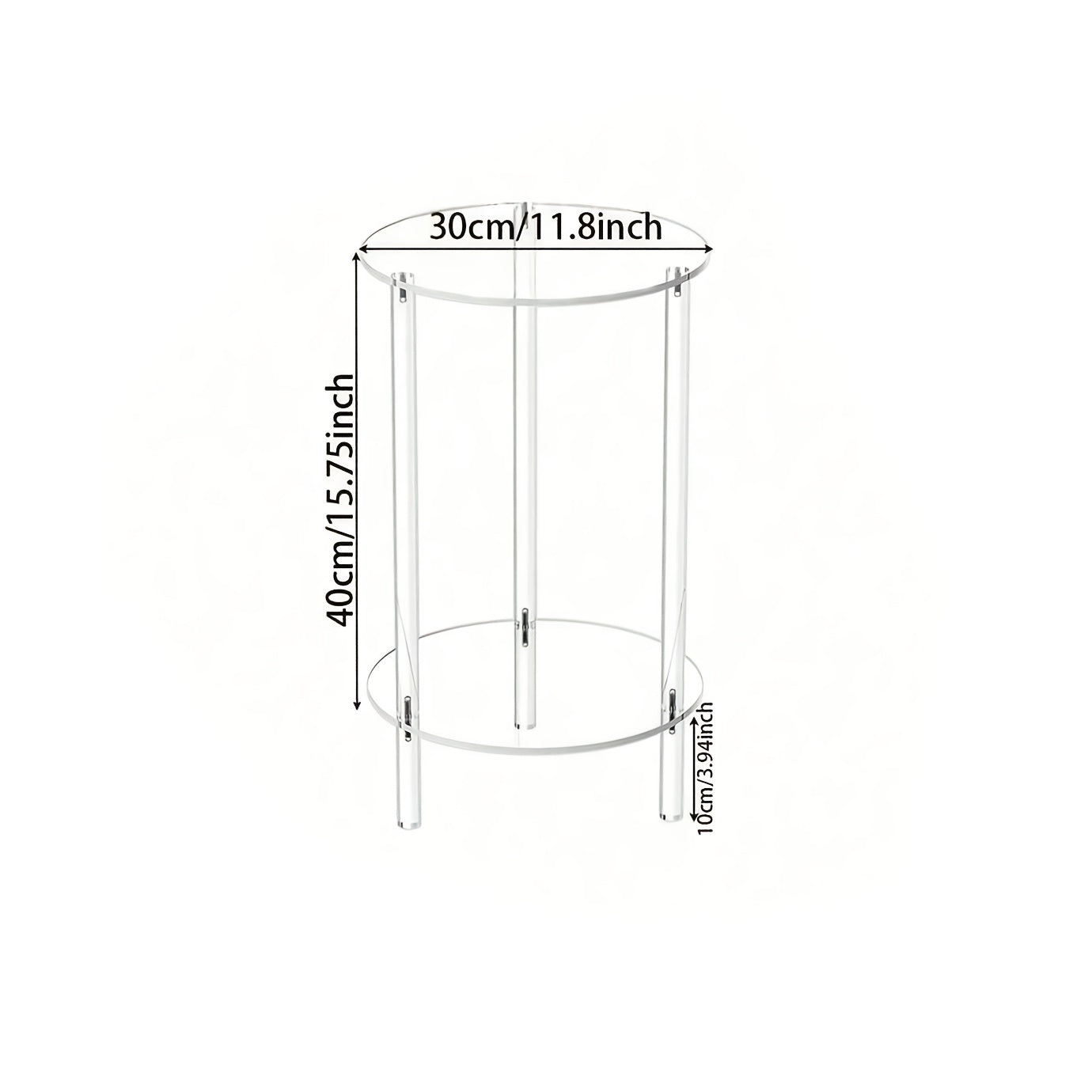 Transparent Acrylic Round Side Table | Furniture Collection | Aroselle