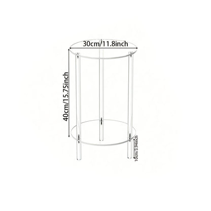 Transparent Acrylic Round Side Table | Furniture Collection | Aroselle