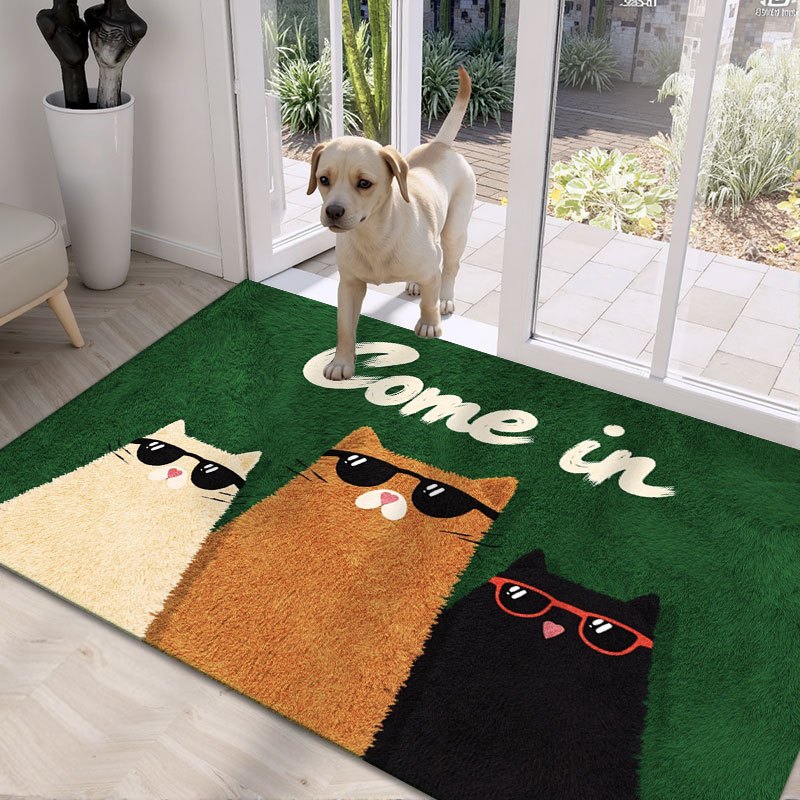 Welcome Door Mat - Non Slip Machine Washable Entrance Mat | Rug Collection | Aroselle