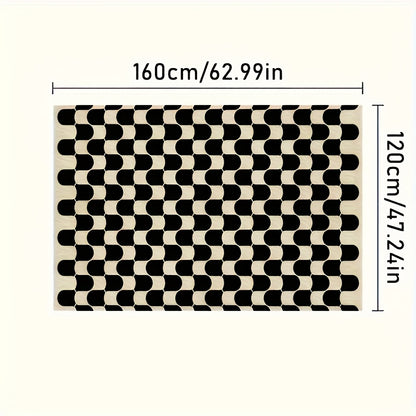 Velvet Large Vintage Check Carpet - Soft & Machine Washable| Rug Collection | Aroselle