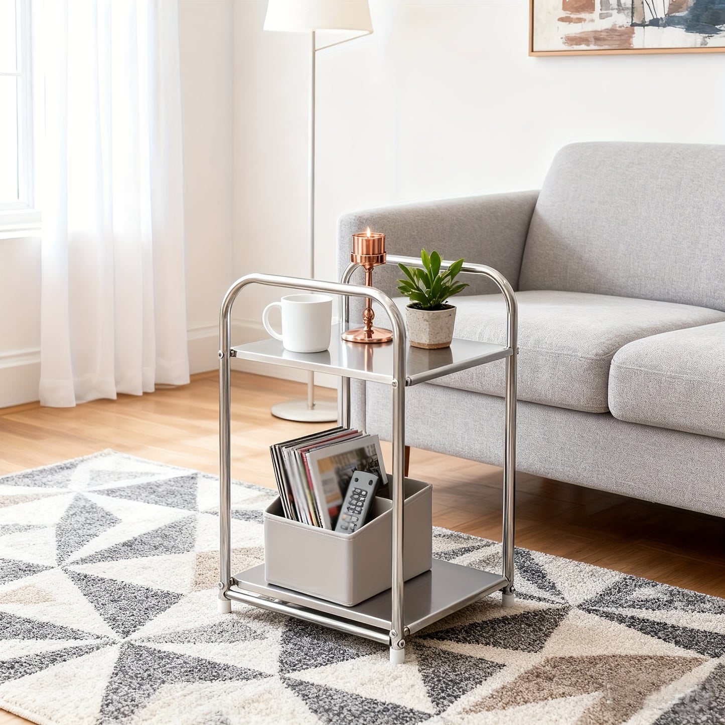 Metal 2-Tier Side Table | Furniture Collection | Aroselle
