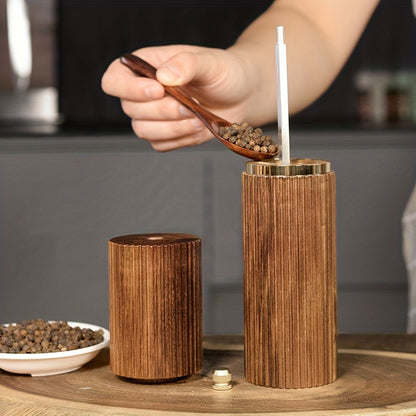 Acacia Wood Salt and Pepper Grinder Set | Kitchen Collection | Aroselle