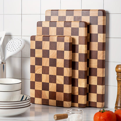 Wooden Checkered Cutting Board | Kitchen Collection | Aroselle